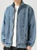 Herrens denimjacka Biker Estetic Zip v Mane Jean Coats Motorcykeldesigner Winter 2023 Original Menswear New in Joker Fi E6M0#