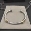 Braccialetti con ciondoli Cavo Bracciale rigido Braccialetti tennis Gioielli Argento Diamante donne e uomini argento Testa di perla croce dy Bracciale designer di gioielli in oro di lusso festa cristo