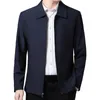 Effen Kleur Mannen Casual Jassen voor Mannen Losse Busin Jassen Mannen Sociale Blazer Middelbare Leeftijd Dunne Werk Bovenkleding Lente Herfst E9oN #