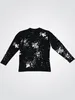 Horreur Vente chaude Vêtements peints à la main Printemps et automne Tee Bes Skull Funny 3D Top imprimé Vintage Lg Sleeve T-shirt Y4F7 #