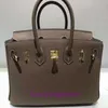 Hremms Birkks High End Designer Bola de couro genuíno para mulheres Bolsa de padrões de padrões Bola de grande capacidade Casamento de noiva Original 1: 1 com logotipo e caixa de verdade