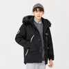 Semir Down Jacket Men Winter Letter Print 2023 New Hooded Fur Collar Loose Trendy Men 따뜻한 재킷 W2LX#