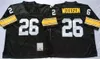 1967 1975 1994 Football rétro 58 Jack Lambert Maillots 31 Donnie Shell 26 Rod Woodson 23 Mike Wagner 33 Merril Hoge 20 Rocky Bleier Man 75e Vintage Couleur Noir Blanc