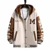 s-6xl masculino com capuz bolsos jaqueta de carga roupas masculinas primavera outono japonês fi solto casaco masculino com capuz camisa de beisebol novo 68nA #
