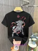 2024 Chromms Hearts高品質のレプリカTシャツデザイナーシャツショップメンズ用夏の重工業の刺繍用
