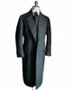 Herringbe Costume Vestes Hommes Tweed Laine Mélange Trench-Coat Lg Double Boutonnage Pardessus Militaire Busin Blazer Sur Mesure J2EE #