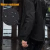 outdoor Military SoftShell Man Coat Jackets Tactical Shark Skin Fleece Warm Waterproof SoftShell Jackets for Men 45NA#