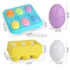 Jouets d'intelligence Montessori oeufs 3D Puzzle jouets pour enfants apprentissage éducatif jouet mathématique enfants couleur forme reconnaître Match oeuf de Pâques 24327