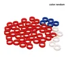 Décoration de fête 50pcs bagues en silicone pour tous les inserts de ciseaux outils de coupe de cheveux accessoires mélanger les couleurs