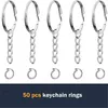 Keychains 150 PCS 스위블 스냅 후크 및 키 체인을위한 체인 점프가있는 키 링 및 키 링 DIY 보석 공예 액세서리