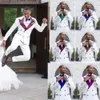 Traje masculino de jacquard blanco hecho a medida para boda Chaqueta floral de 2 piezas Hombre 2022 Slim Fit Novio Blazer Traje Homme Mariage N2mx #