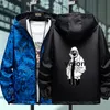 новая Strewear с принтом граффити Fi двусторонняя мужская куртка бога мужские тонкие куртки с капюшоном ветровки одежда плюс размер 09sN #