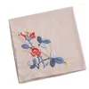 Bow Ties DIY Handkerchief Embroidery Set Crafting Art For Adults Beginners Floral Hankies Needlework Crafts Handcrafts