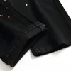 denim kot tasarım fi lake ayak rahat pantolon esneme düzenli uyum siyah lg kot erkekler yeni dört deniz artı boyutu E4TW#
