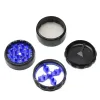 Ginder Cross Shaped Caps 63mm Diameter Tobacco Grinders Smoking Accessories For Dab Oil Rigs Herb 4 Parts Alluminum Alloy Wholesale ZZ