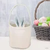 Storage Baskets Bunny Ears Basket Easter Day Decoration Candy Bag Gifts For Kids Tote Cloth Bag Happy Easter Birthday Party Favor Bags