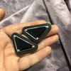 Pins Brooches 2.8*4.6cm Leather Metal Triangle Brooch Women Letter Brooches Suit Lapel Pin Fashion Jewelry Accessories Y240327