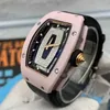 RichrsMill Watch Swiss Watch VS Factory Carbon Fiber Automatic ((occasion RM07-01 céramique creuse avec diamant montre pour femmeJ21DUPNG