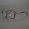 Vintage runda acetatglasögon ram män retro myopia optisk recept glasögon kvinnor korea lyx varumärke glasögon 240322