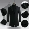 Populaire Hommes Veste Style Coréen Trench-Coat Simple Boutonnage Slim-Fit Butts Veste Coldproof H8vb #
