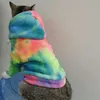 1 Stück Batik-Hunde-Hoodie, Wintermantel für Haustiere, Welpen-Sweatshirts für kleine und mittelgroße Hunde