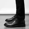Sıradan ayakkabılar gerçek deri dantel yukarı erkekler bot moda zarif lüks klasik en kaliteli açık ayakkabı doğal cilt zapatos de hombre
