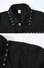 Idopy Fi Mens Rivet Denim Jacket Punk Party Pested Slim Fit Ripped Jean Jacket Male LG Sleeve Coat for Men 74o3#