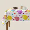 Happy Easter Eggs Tovaglia quadrata Tovaglia impermeabile Home Indoor Outdoor Dinning Cover Decorazioni per feste 60x60 pollici 240312