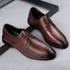 Chaussures décontractées en cuir pour hommes, tenue d'affaires de haute qualité, de luxe, respirante, Oxfords, 2024