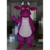 Trajes de mascote natal halloween roxo dragão mascote dos desenhos animados de pelúcia fantasia vestido traje da mascote