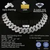 Xingsheng Jewelry Wholesale Price Hiphop Jewelry 16mm Thin 925 Sterling Silver d Color Vvs Moissanite Cuban Link Chain