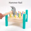 Montessori Baby Hammer Hit Wooden Toys Life Skills Training Early Educational Assembling Tool Toy For Children Strength 240321