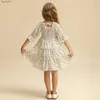 Abiti da ragazza Elegante vestito casual per ragazza per l'estate 3-8 anni Vestiti per bambini per principessa Tutu Compleanno per bambini Fiore Abito a maniche corte per bambini yq240327