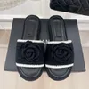 2024 CAMELLIA SLIPPERS 2C THONG SANDALS ON FLOWER LOAFERスニーカーバレエフラットデザイナーかぎ針編みのニットシューズブランドスライドMULES VINTAGE FLOWERS SLINGBACK