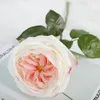 6pc fuktgivande Austin Rose Wedding Decor Roses Real Touch Artificial Flowers Party Home Decoration Fake Flowers Bridal Bouquet 240322