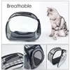 Portadores de gatos mochila transparente moda pet saco transportadora para gatos espaço dobrável respirável viagem ao ar livre transportar tr