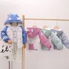 Manteau en duvet pour enfants, veste pour bébés filles, vêtements pour garçons, moyens et petits enfants, automne hiver, haut chaud à capuche