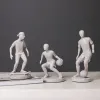 彫刻モダンな抽象スポーツフィギュアバスケットボール/サッカー/スケートボードプレーヤーギフト彫刻プレーンホワイトフィギュアリビングルームの家の装飾