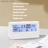 Desk Table Clocks Thermo Hygrometer Clock Creative Weather Display Electronic Alarm Clock Desktop Table Decor for Living Room Bedroom24327