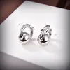 Femmes luxe lettre BB boucles d'oreilles Designer marque or boucle d'oreille bijoux de mode en métal cristal boucle d'oreille cjeweler pour cadeau pour femmes ohrringe 13