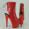 Dansschoenen Leecabe ROOD UP 17CM/7inches Paaldansen Hoge Hak Platform Laarzen Laars