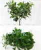 Single Stem Peppermint Leaf Branches Simulation Green Peppermint Tree Stems Green Wall Decorative Artificial Green Plant 11 LL