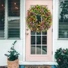 Decorative Flowers Plastic Plant Door Pendant Spring Summer Decoration Farmhouse Wreath Artificial Simulation Colorful Garland Charming Gift