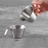 Muggar 100 ml rostfritt stål kaffemätning kopp espressokoppar liten kanna kanna barista s mät köksverktyg