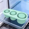 Stampi da forno Stampo per ghiaccio in silicone Vassoio a forma di cilindro a rilascio facile Cubo di grandi dimensioni con coperchio per bottiglie d'acqua del congelatore