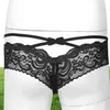 Hommes en dentelle entre entrejambe et érotique Lingerie Sissy Lace Seethrough Open Crotch string Brief