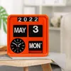 Orologi da tavolo Fartech Mini orologio a fogli mobili da 18 cm Elegante ufficio personalizzato