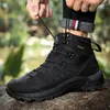 Sapatos de fitness masculinos de marca de alta qualidade botas de couro militar tático especial combate no deserto tornozelo ao ar livre