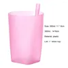 Mugs 360ml Great Straw Cup Multipurpose Large Capacity Integrated Measuring Drink Jug Juego Tazas De Cafe Y Plato