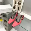 2024 scarpe firmate, scarpe in pelle lussuose e di alta qualità da 8,5 cm, sandali femminili, pantofole da donna alla moda, tacco grosso, 35-43 con scatola